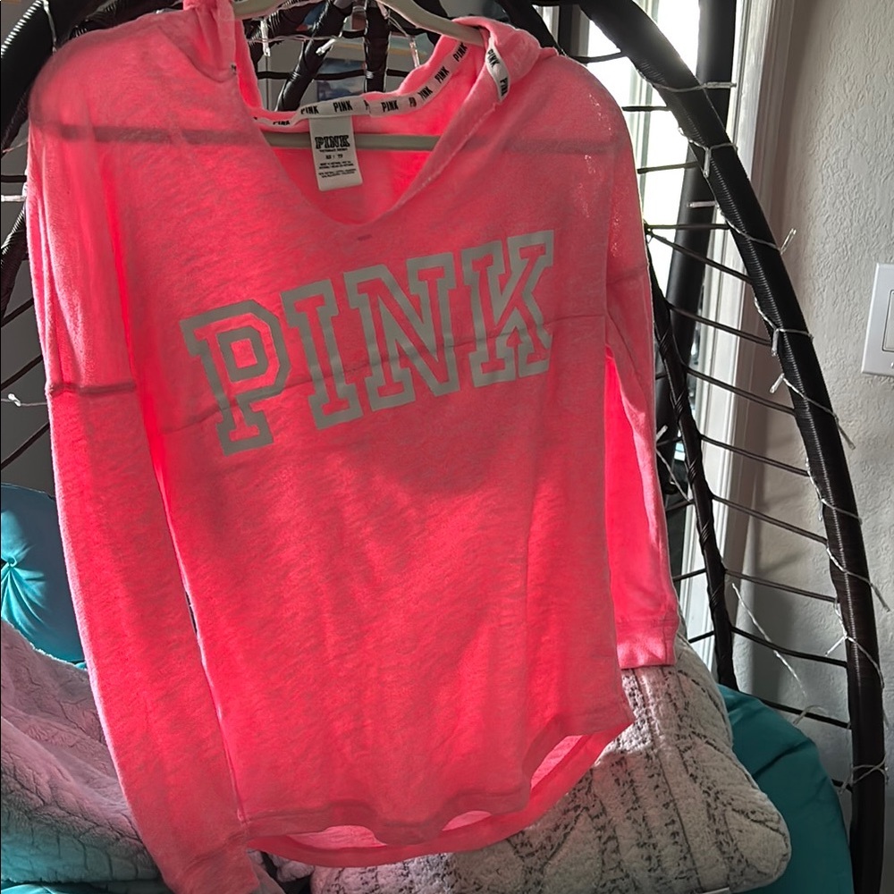 PINK Victoria's Secret Neon Pink Hoodie